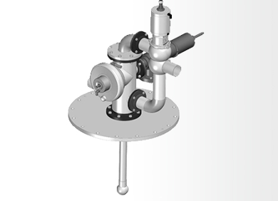 Uitvoering met omschakelklep