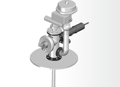 Uitvoering met vlinderklep en regelklep